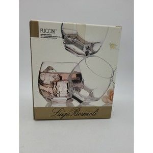 Luigi Bormioli Blown Crystal Double Old Fashioned Glasses Light Music Puccini 4